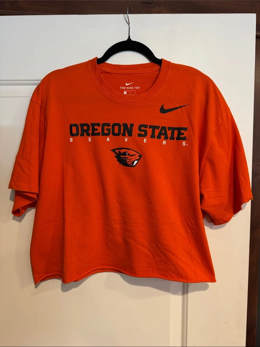 Oregon State Cropped Short Sleeve Orange Shirt